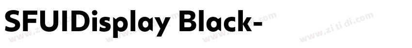 SFUIDisplay Black字体转换